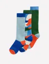 Boden 3 Pack Ski Socks Multi Abstract Landscape  In Multi