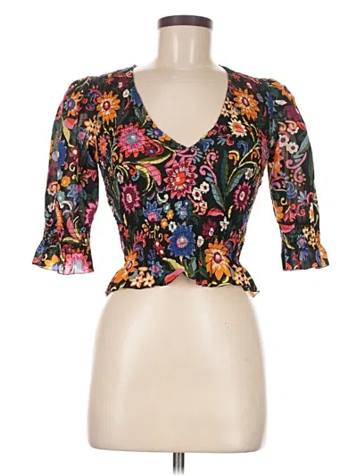 Pre-owned Boden 3/4 Sleeve Blouse In Black