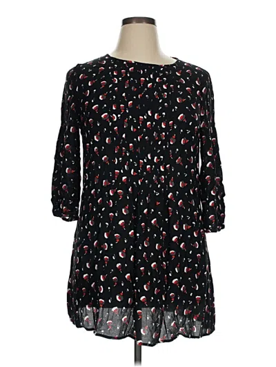 Pre-owned Boden 3/4 Sleeve Blouse In Black