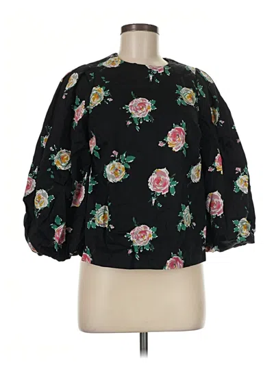 Pre-owned Boden 3/4 Sleeve Blouse In Black
