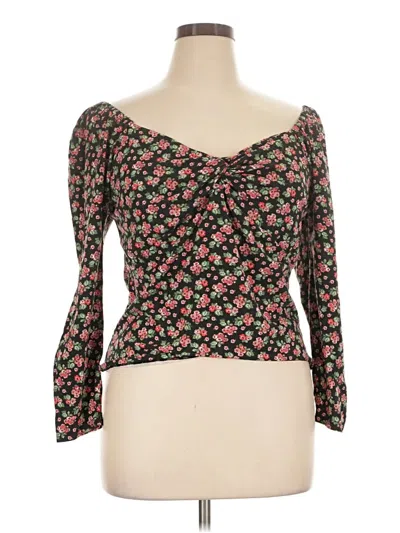 Pre-owned Boden 3/4 Sleeve Blouse In Black
