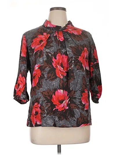 Pre-owned Boden 3/4 Sleeve Blouse In Black