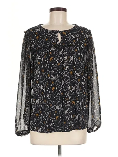 Pre-owned Boden 3/4 Sleeve Blouse In Black