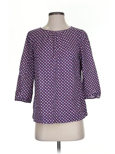 Pre-owned Boden 3/4 Sleeve Blouse In Blue