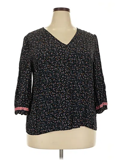 Pre-owned Boden 3/4 Sleeve Blouse In Blue