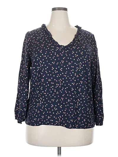 Pre-owned Boden 3/4 Sleeve Blouse In Blue