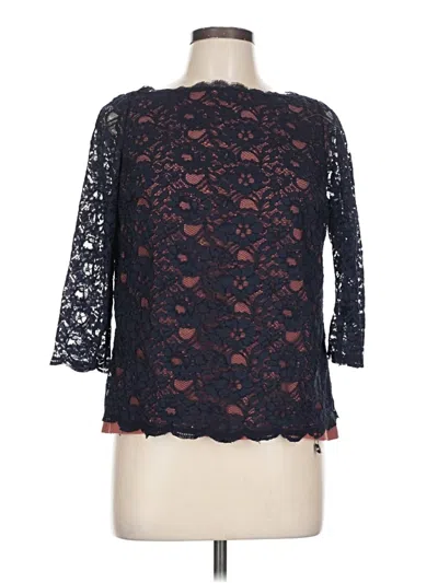 Pre-owned Boden 3/4 Sleeve Blouse In Blue