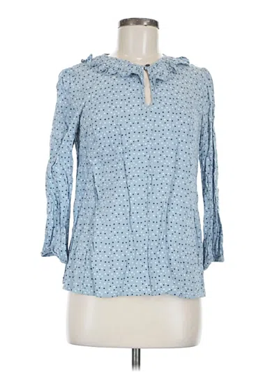 Pre-owned Boden 3/4 Sleeve Blouse In Blue