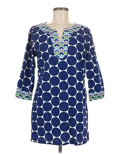 Pre-owned Boden 3/4 Sleeve Blouse In Blue