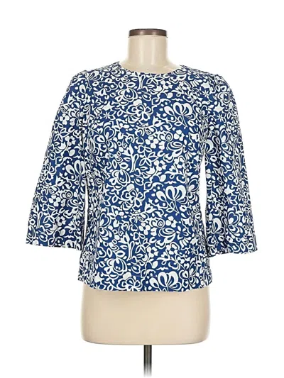 Pre-owned Boden 3/4 Sleeve Blouse In Blue