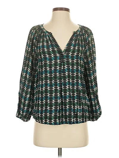 Pre-owned Boden 3/4 Sleeve Blouse In Blue