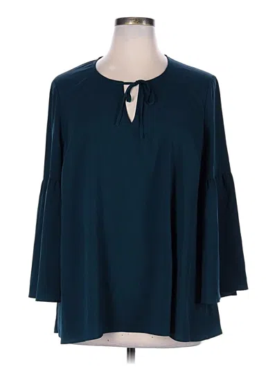 Pre-owned Boden 3/4 Sleeve Blouse In Blue