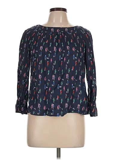 Pre-owned Boden 3/4 Sleeve Blouse In Blue
