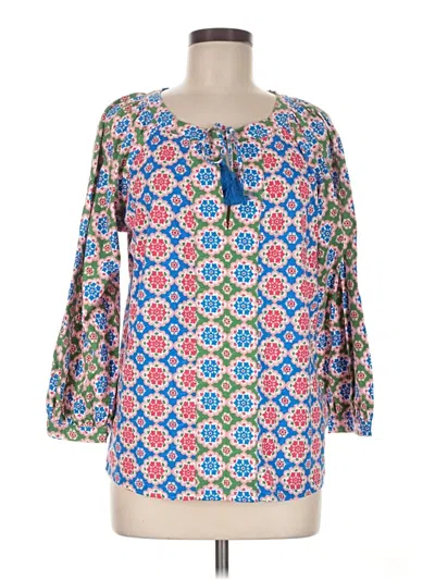 Pre-owned Boden 3/4 Sleeve Blouse In Blue
