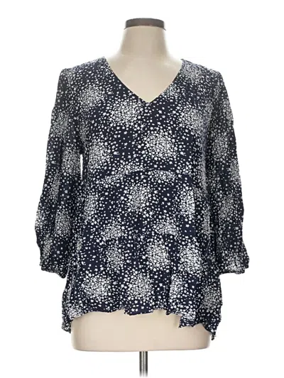 Pre-owned Boden 3/4 Sleeve Blouse In Blue