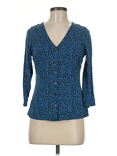 Pre-owned Boden 3/4 Sleeve Blouse In Blue