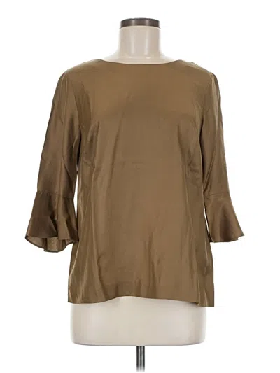 Pre-owned Boden 3/4 Sleeve Blouse In Brown