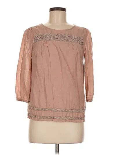 Pre-owned Boden 3/4 Sleeve Blouse In Brown