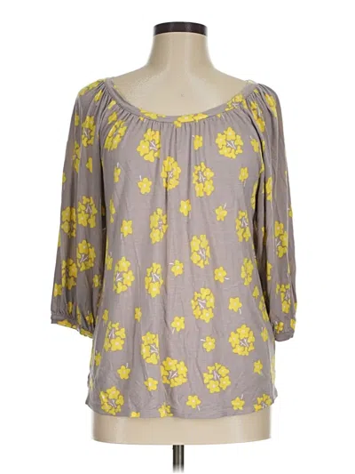 Pre-owned Boden 3/4 Sleeve Blouse In Gray