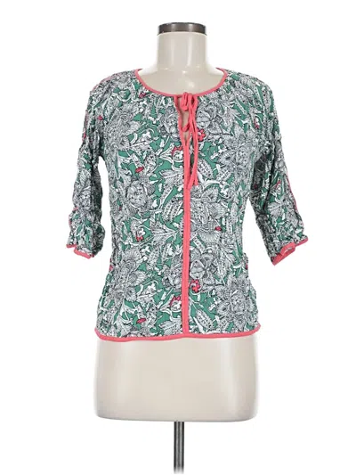 Pre-owned Boden 3/4 Sleeve Blouse In Green