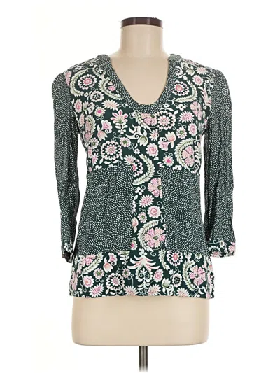 Pre-owned Boden 3/4 Sleeve Blouse In Green