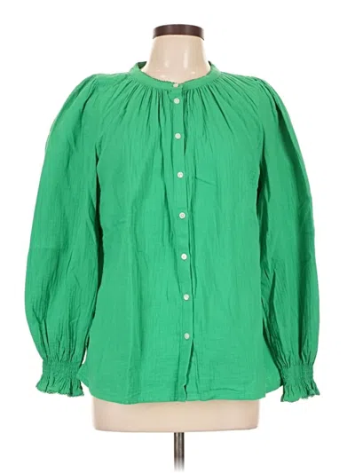 Pre-owned Boden 3/4 Sleeve Blouse In Green