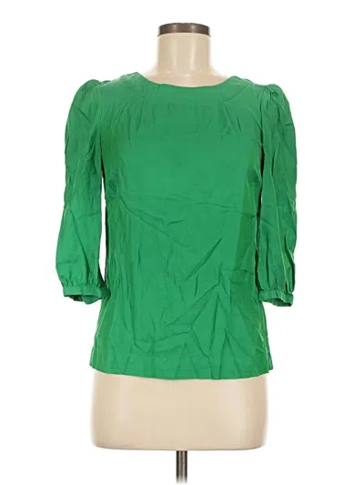 Pre-owned Boden 3/4 Sleeve Blouse In Green