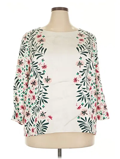 Pre-owned Boden 3/4 Sleeve Blouse In Ivory