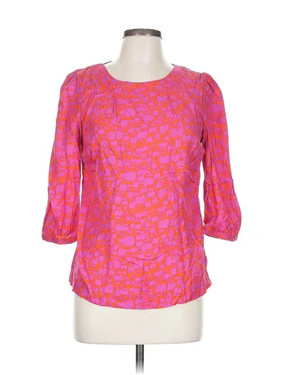 Pre-owned Boden 3/4 Sleeve Blouse In Pink