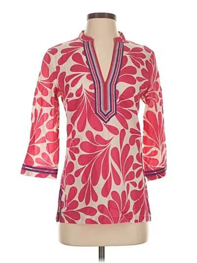 Pre-owned Boden 3/4 Sleeve Blouse In Pink