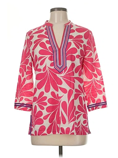 Pre-owned Boden 3/4 Sleeve Blouse In Pink