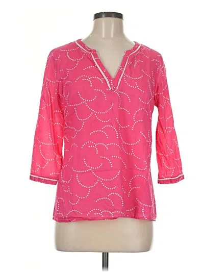 Pre-owned Boden 3/4 Sleeve Blouse In Pink