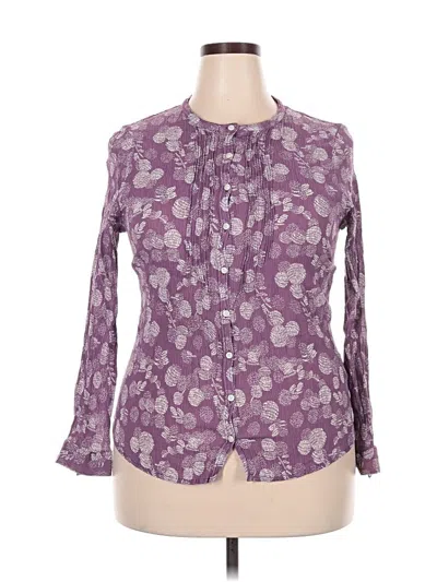 Pre-owned Boden 3/4 Sleeve Blouse In Purple