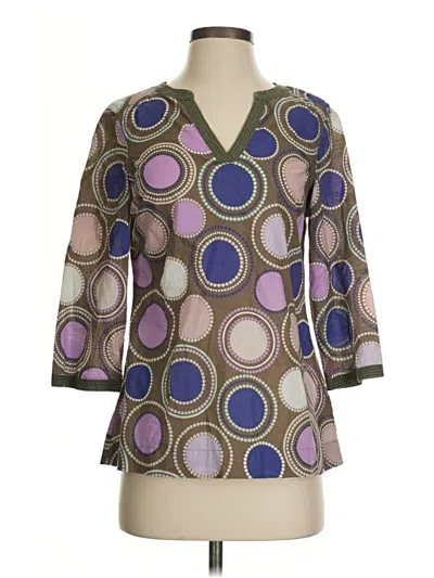 Pre-owned Boden 3/4 Sleeve Blouse In Purple