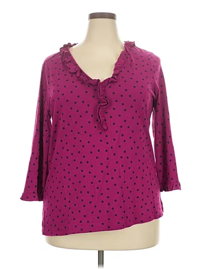 Pre-owned Boden 3/4 Sleeve Blouse In Purple