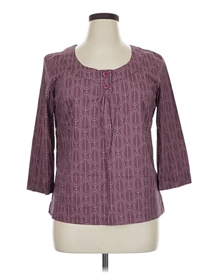 Pre-owned Boden 3/4 Sleeve Blouse In Purple