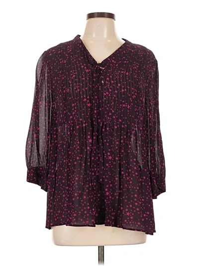 Pre-owned Boden 3/4 Sleeve Blouse In Purple