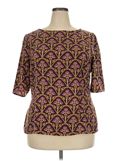 Pre-owned Boden 3/4 Sleeve Blouse In Purple