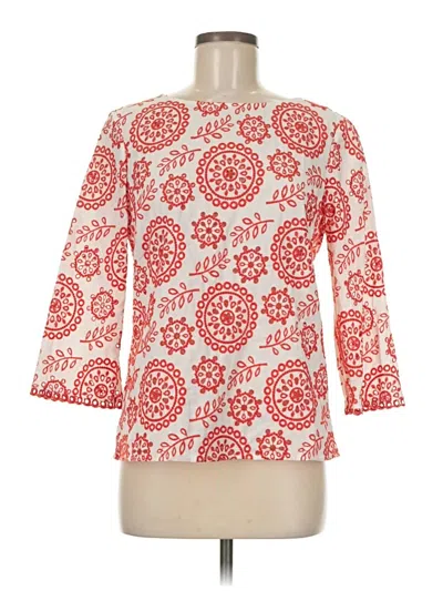 Pre-owned Boden 3/4 Sleeve Blouse In Red