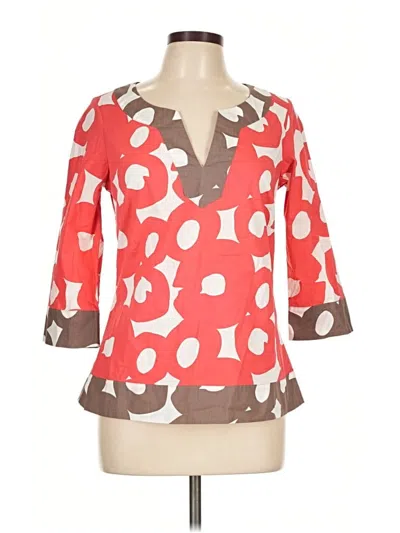 Pre-owned Boden 3/4 Sleeve Blouse In Red