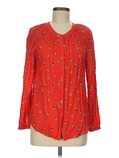 Pre-owned Boden 3/4 Sleeve Blouse In Red