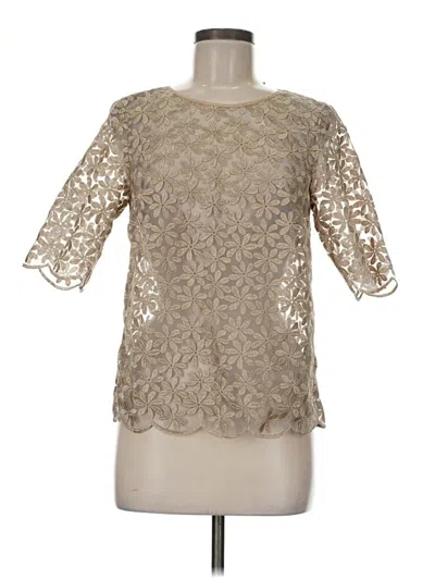 Pre-owned Boden 3/4 Sleeve Blouse In Tan