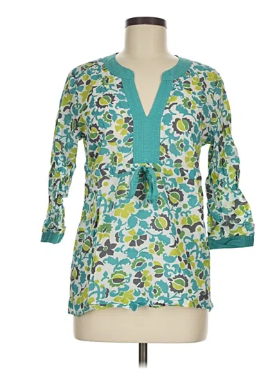 Pre-owned Boden 3/4 Sleeve Blouse In Teal