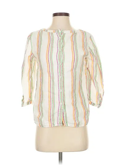 Pre-owned Boden 3/4 Sleeve Blouse In White