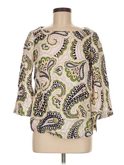 Pre-owned Boden 3/4 Sleeve Blouse In White