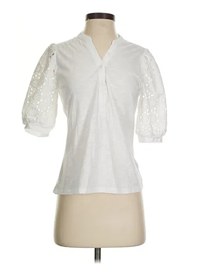 Pre-owned Boden 3/4 Sleeve Blouse In White