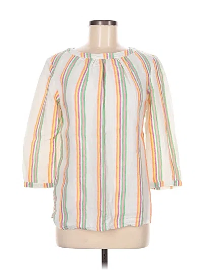Pre-owned Boden 3/4 Sleeve Blouse In White