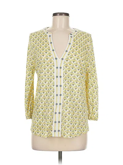 Pre-owned Boden 3/4 Sleeve Blouse In Yellow