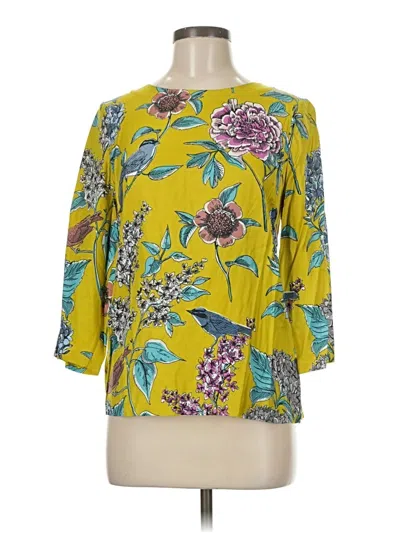 Pre-owned Boden 3/4 Sleeve Blouse In Yellow