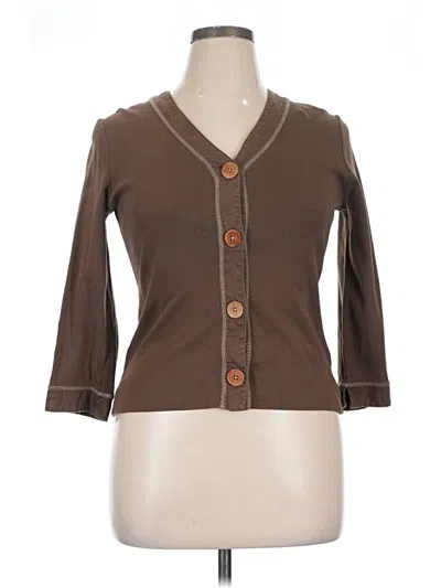 Pre-owned Boden 3/4 Sleeve Button Down Shirt In Brown